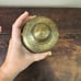 Vintage Solid Brass Tobacco Humidor Canister with lid Wild Big Game Rhino Lion