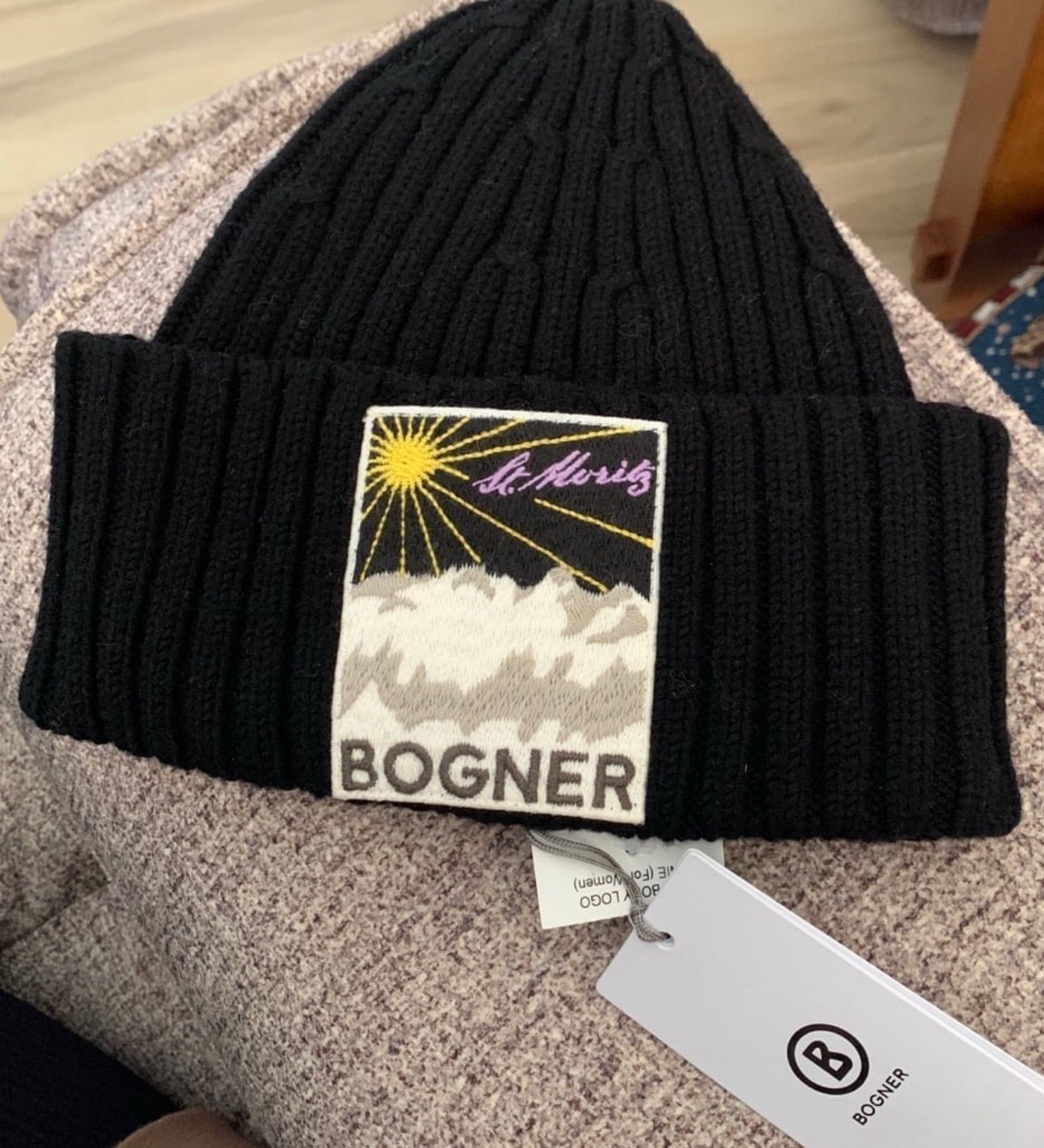 Bogner Mountain Patch Beanie NWT