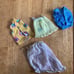 Vintage 4 piece Barbie clothes Lot 1987 #4439 shirt, 1980 sheer, 1959 #973 night