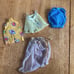 Vintage 4 piece Barbie clothes Lot 1987 #4439 shirt, 1980 sheer, 1959 #973 night