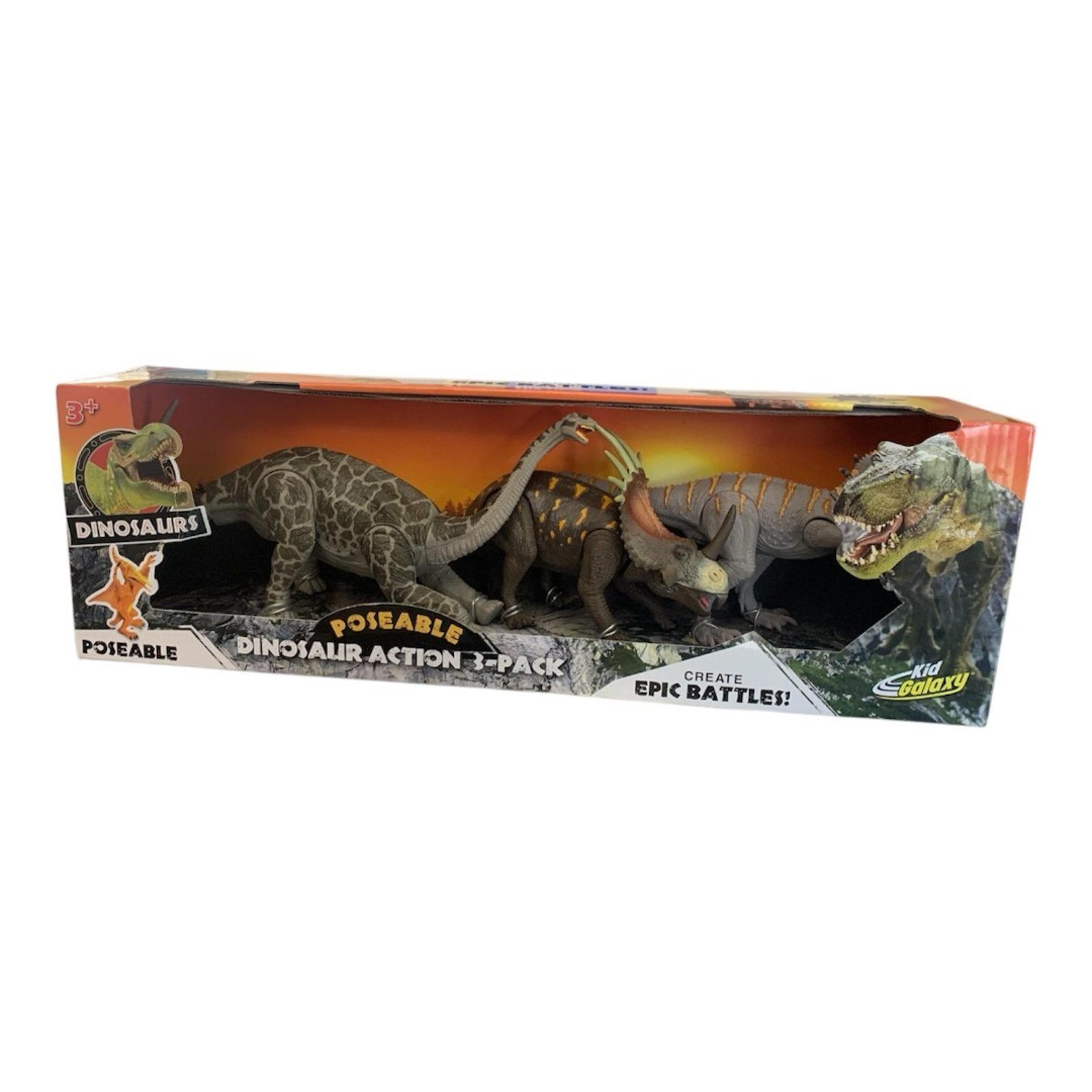 Kid Galaxy Dinosaur 3 Pack Action Figure