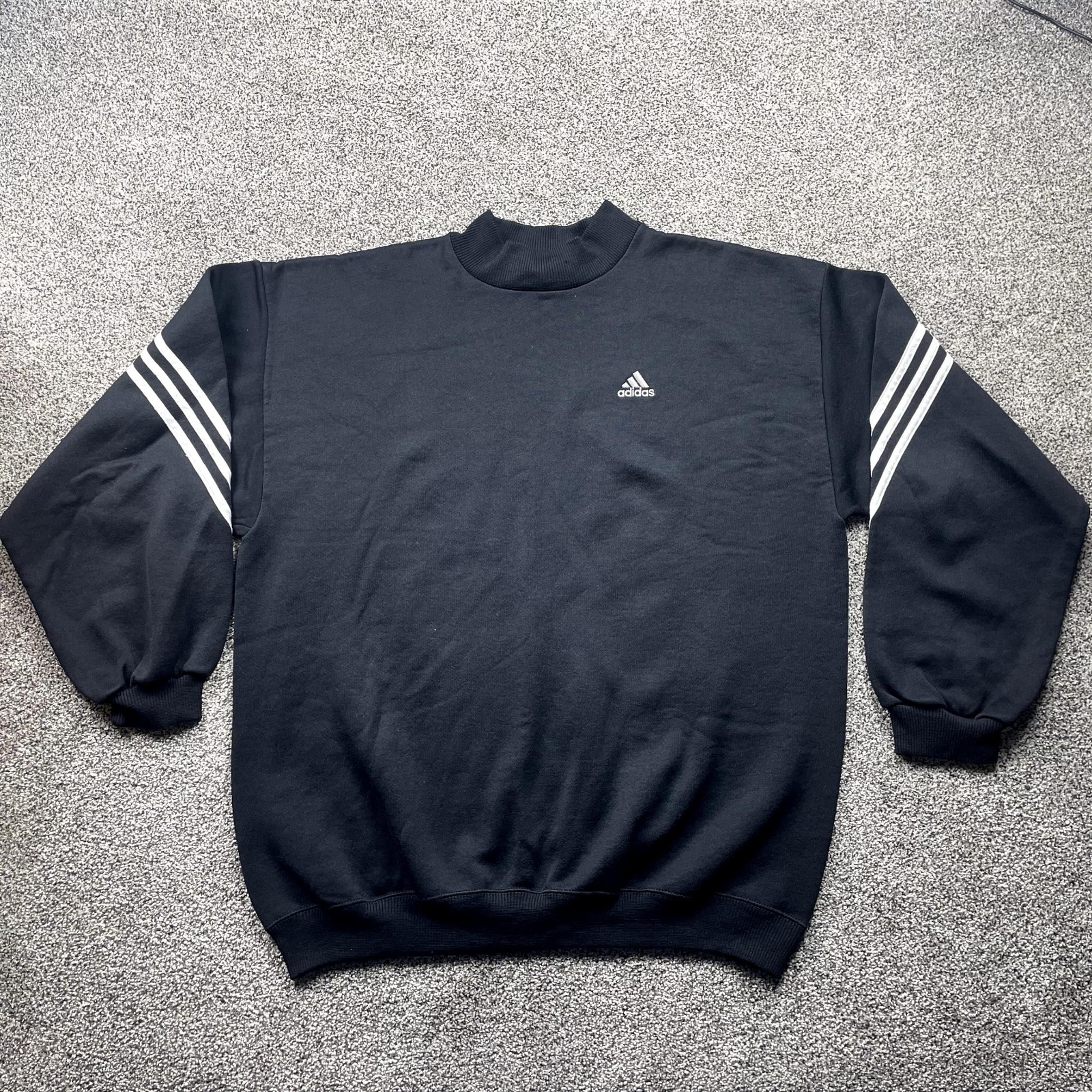 Adidas Sweater Adult XXL Embroidered Logo Crewneck Made In USA Vintage 90s Mens