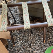 Vintage luggage rack