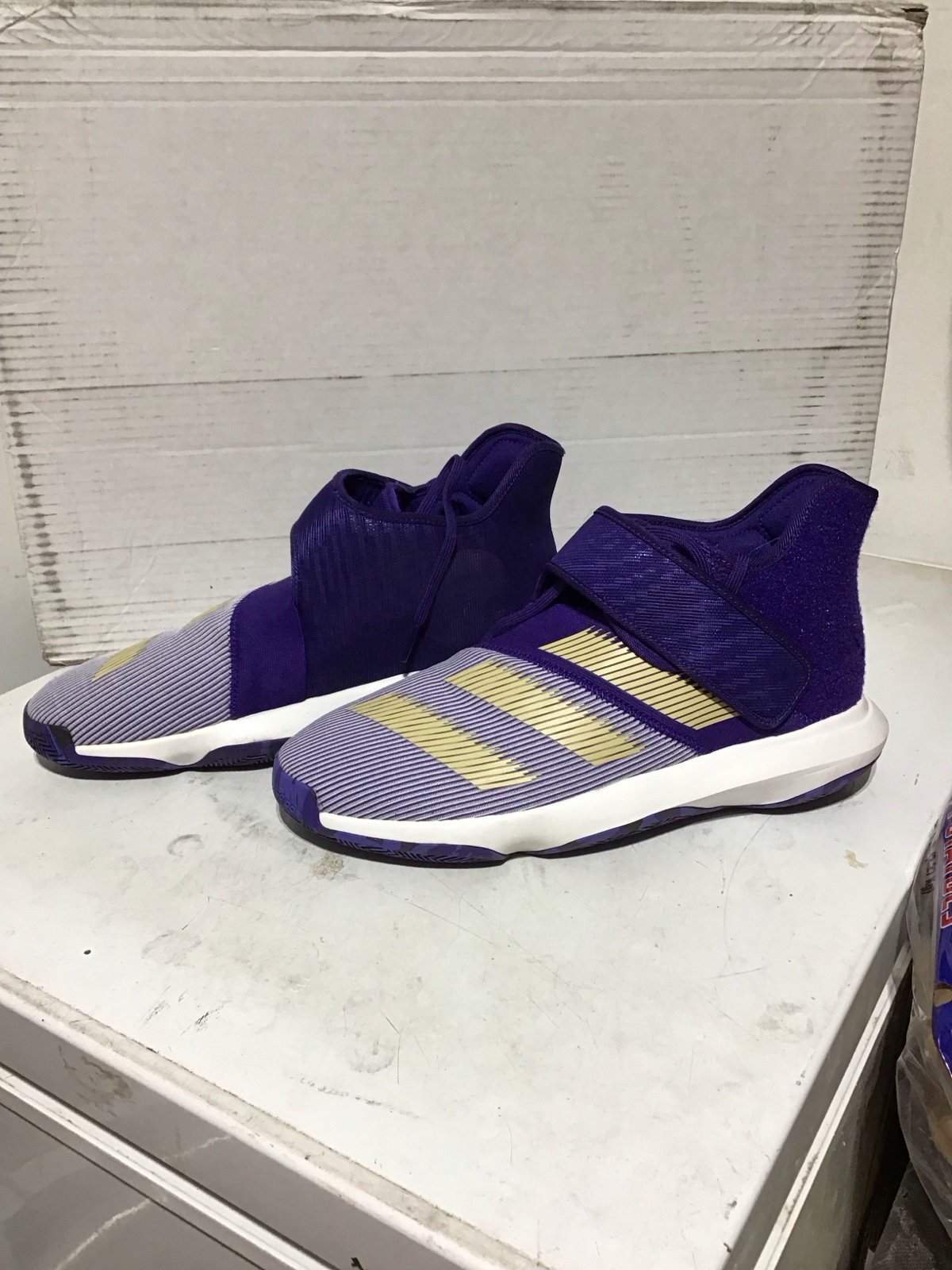Adidas Sz 11.5 Purple/ gold