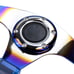 JDM Universal 6-Hole 326mm Vip Blue Crystal Bubble Burnt Spoke Steering Wheel