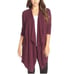 NWT Barefoot Dreams CozyChic Lite Island Wrap Cardigan Sweater Burgundy Open S M