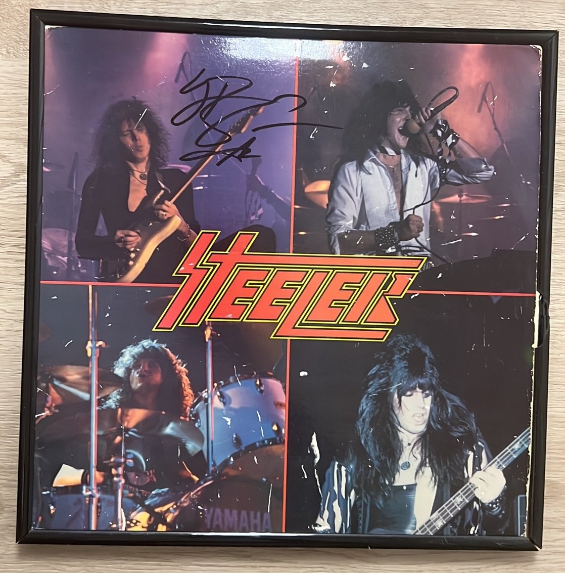 Steeler autographed framed poster