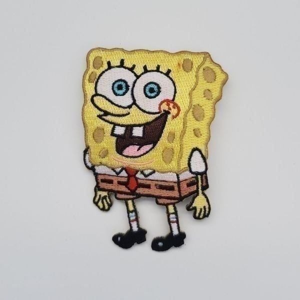 New Vintage Y2K Spongebob Squarepants Iron On Embroidered Patch Nickelodeon