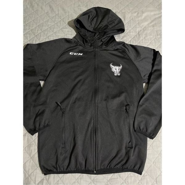 CCM Hoddie Sweatshirt Full Zip Black Tactical Dry MENS Size M (I6) (025)