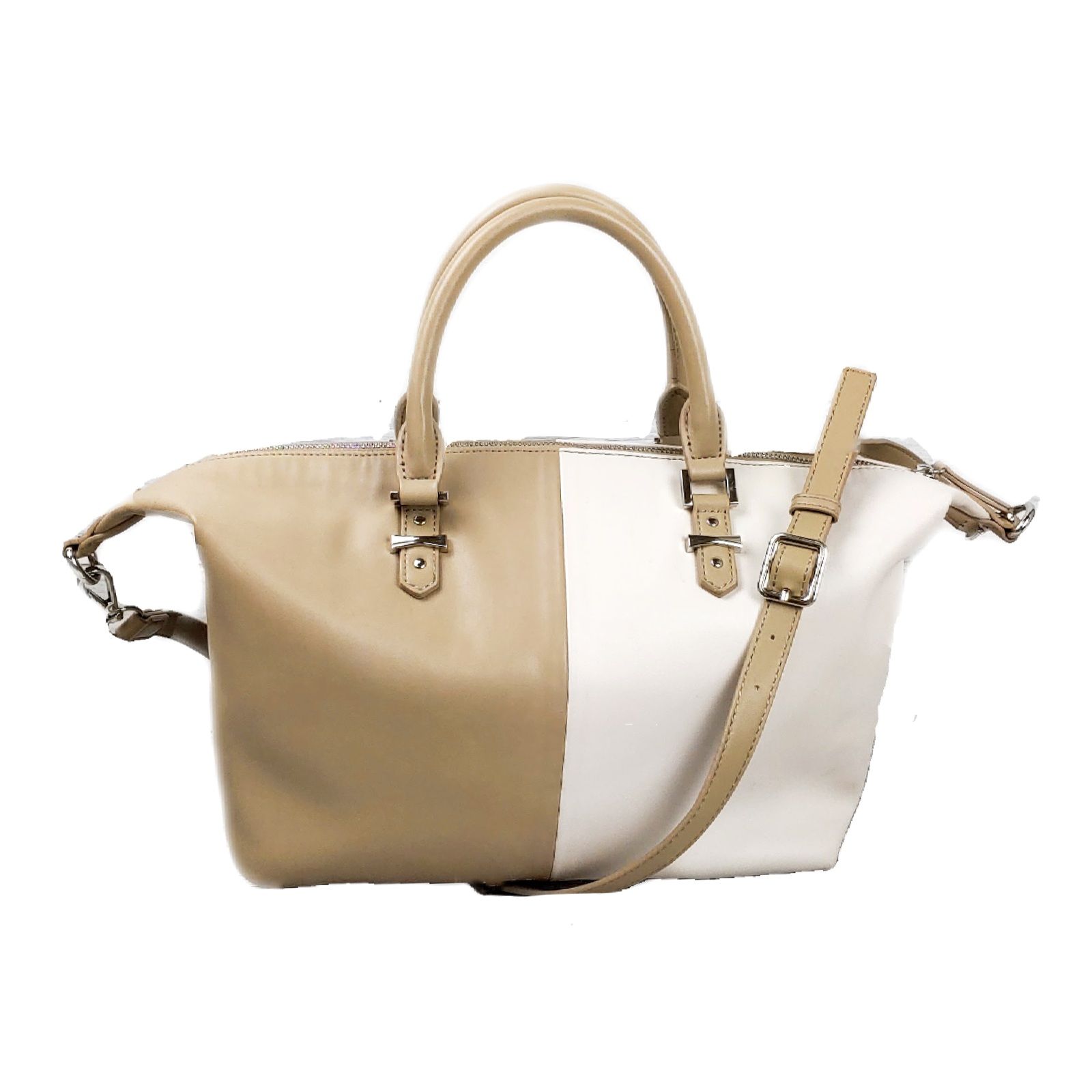 Nine West Tan/Cream Colorblock Shoulder/Crossbody Bag