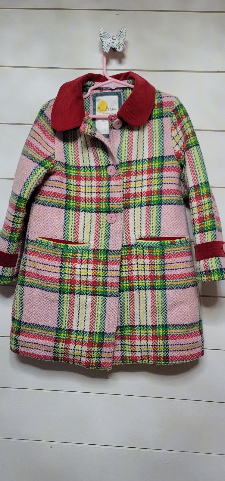 mini boden wool coat