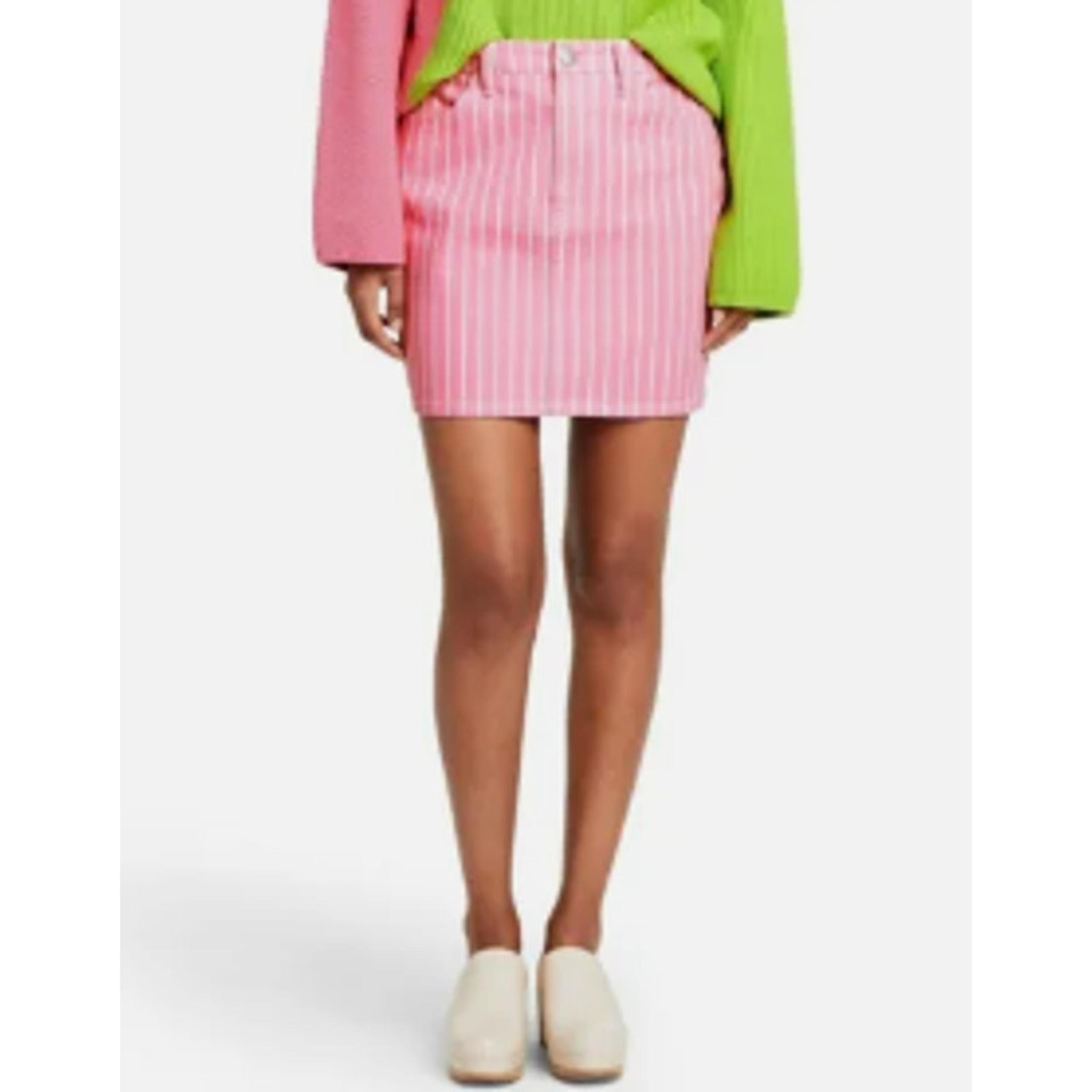 Victor Glemaud x Target Pink and White Striped Mini Skirt sz 6