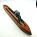 Vintage 17 Wooden Loom Shuttle Boat Candle Holder