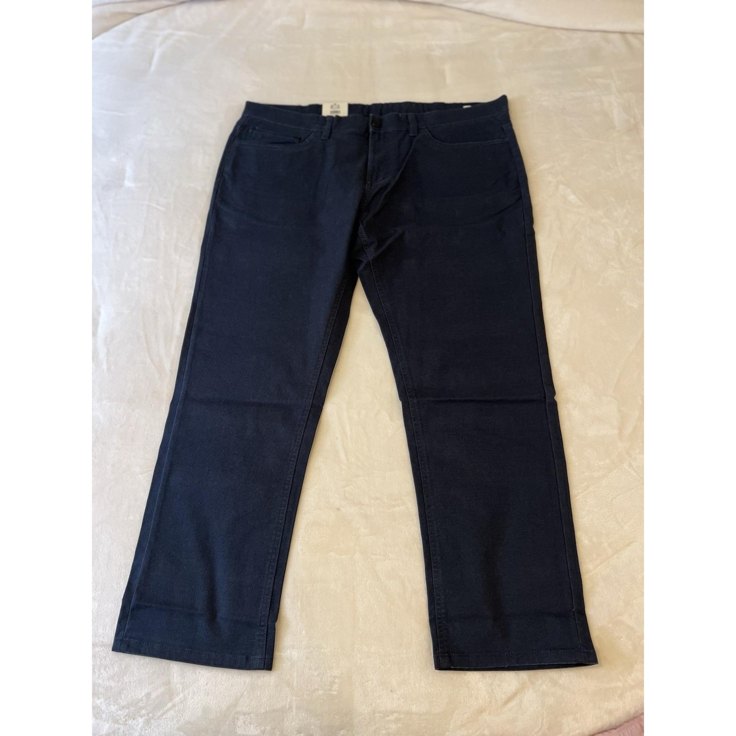 New English Laundry Mens Navy Blue Straight Leg Pants Size 40x30 Stretch NWT