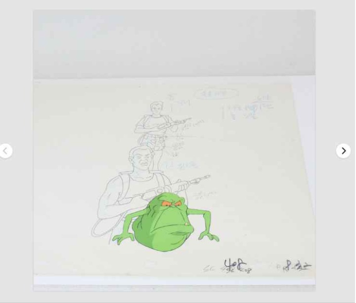 THE REAL GHOSTBUSTERS ANIMATION CELS LOT OF TWO W/COA PETER AND WINSTON