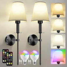 Wireless Battery-Operated Wall Sconces