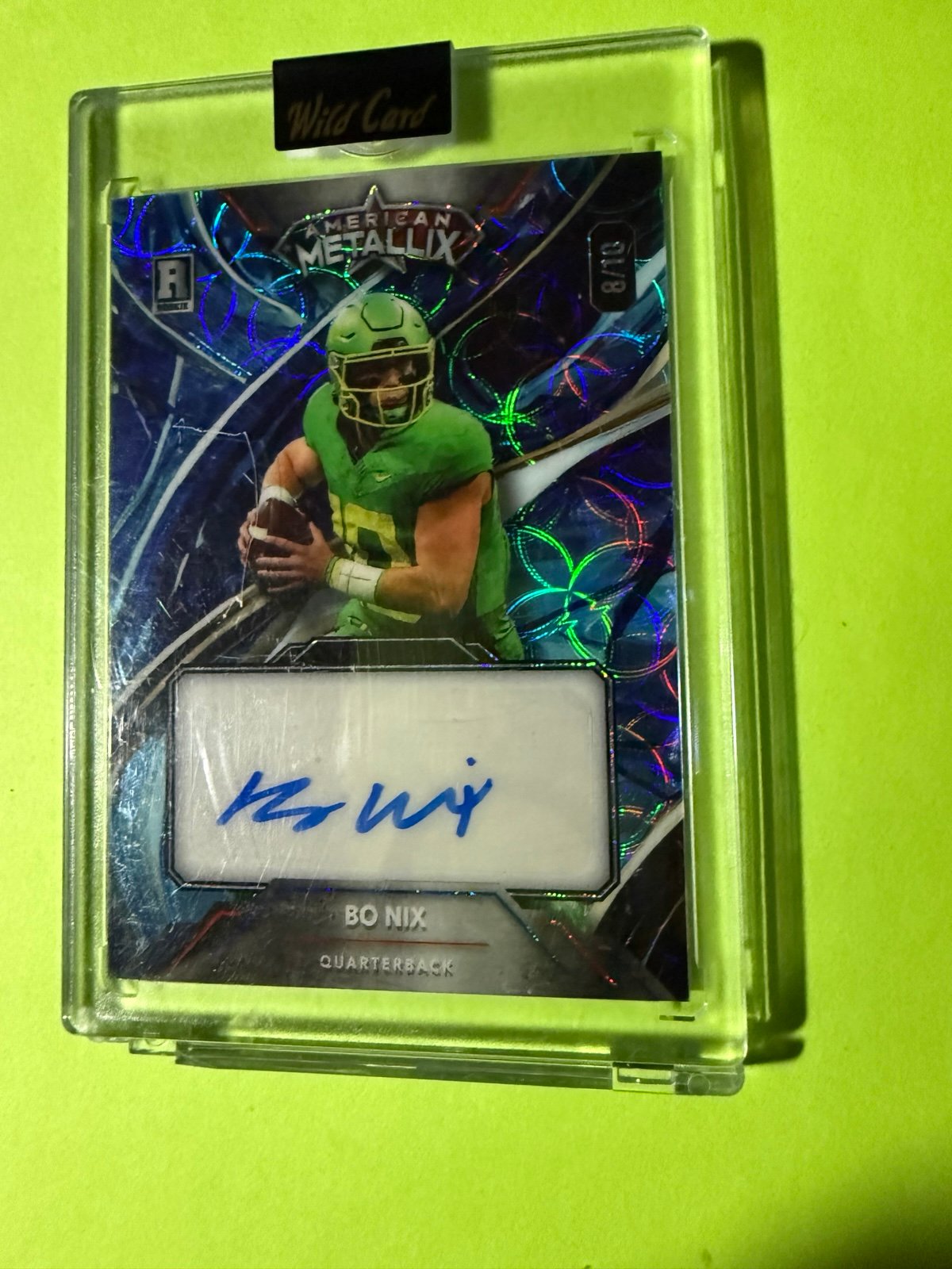 Bo Nix # erd / 10 Autographed Scope Football Card