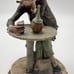 Capodimonte Giuseppe Cappe Figurine Old Man Sitting Drinking 10
