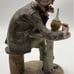 Capodimonte Giuseppe Cappe Figurine Old Man Sitting Drinking 10
