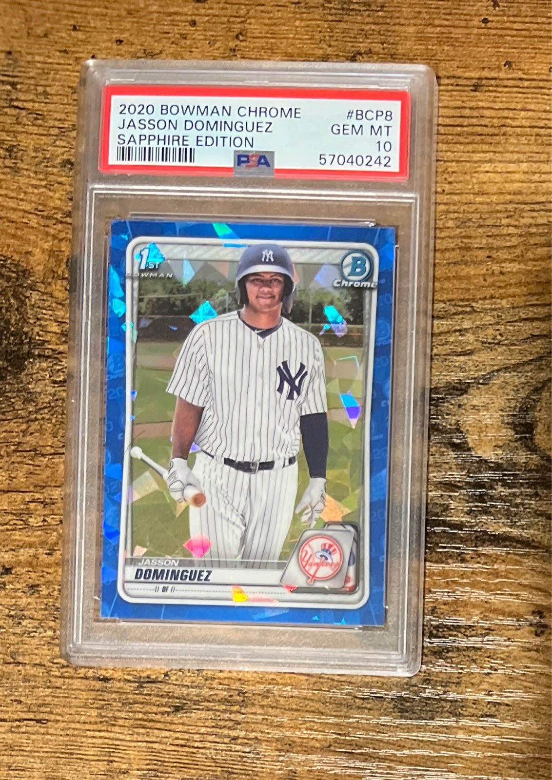 Jasson Dominguez SAPPHIRE PSA 10 1st Bowman Yankees Baseball Cards