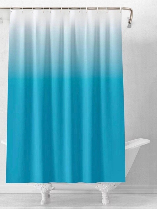 Gradual Color Bathroom Shower Curtain PEVA Waterproof 180x180cm