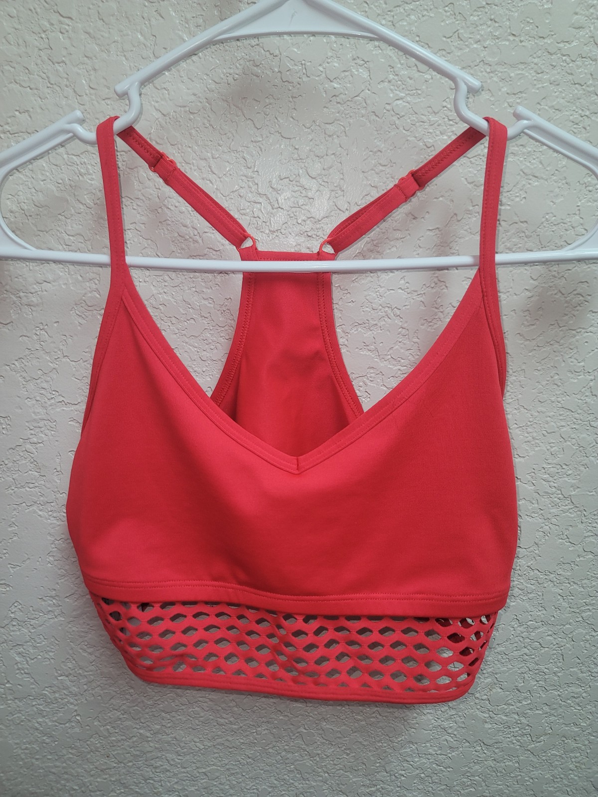 Pink By Victoria's Secret Red Ultimate Wireless Unlined Sports Bra Size Medium