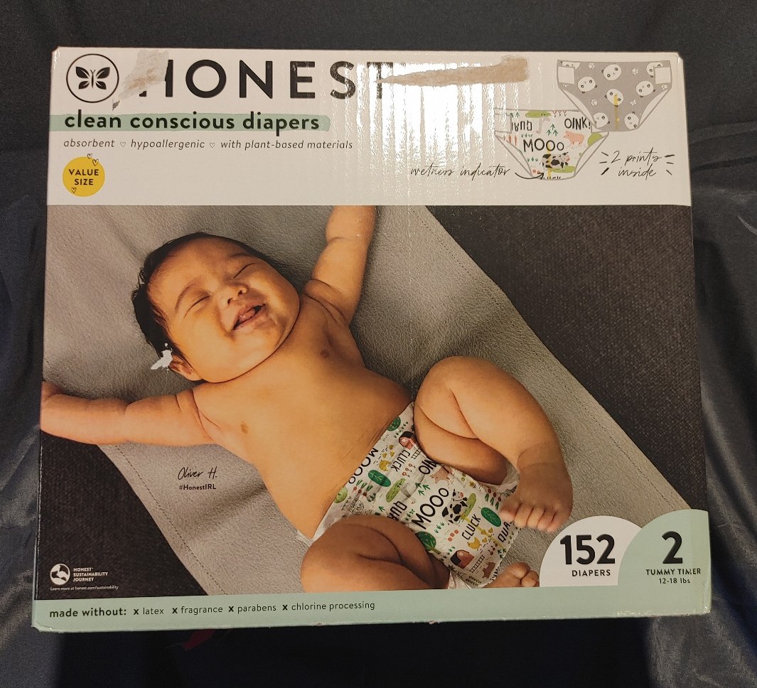 honest diapers size 2 152 count