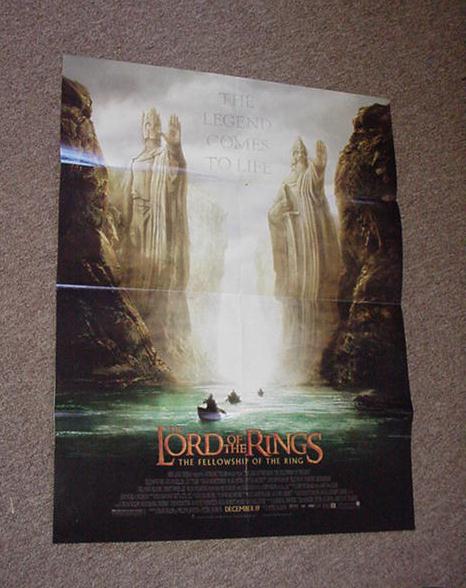 Lord of the Rings Fellowship of the Ring Movie Poster LAST ONE