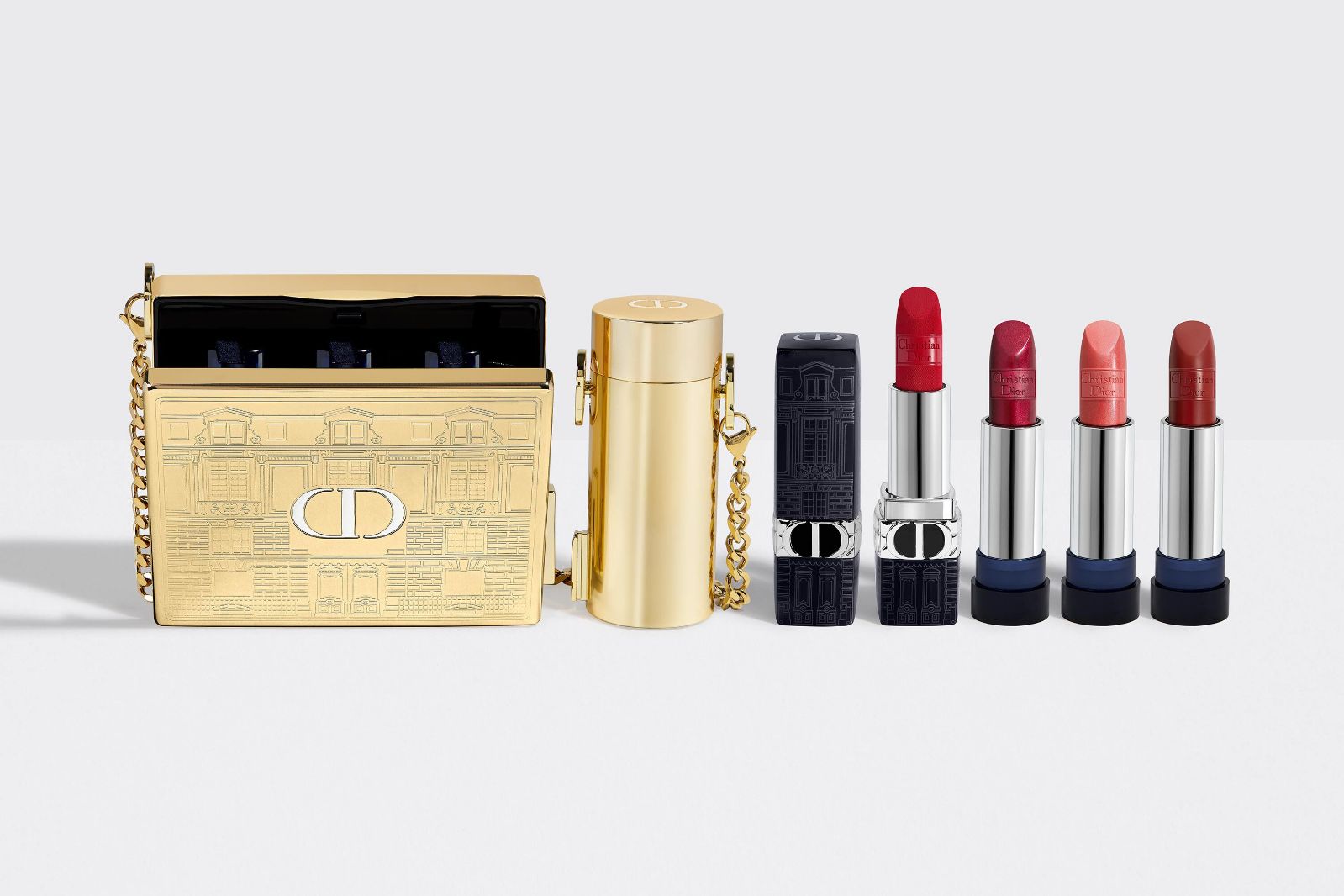 NEW Dior Minaudiere Clutch with Lipstick set