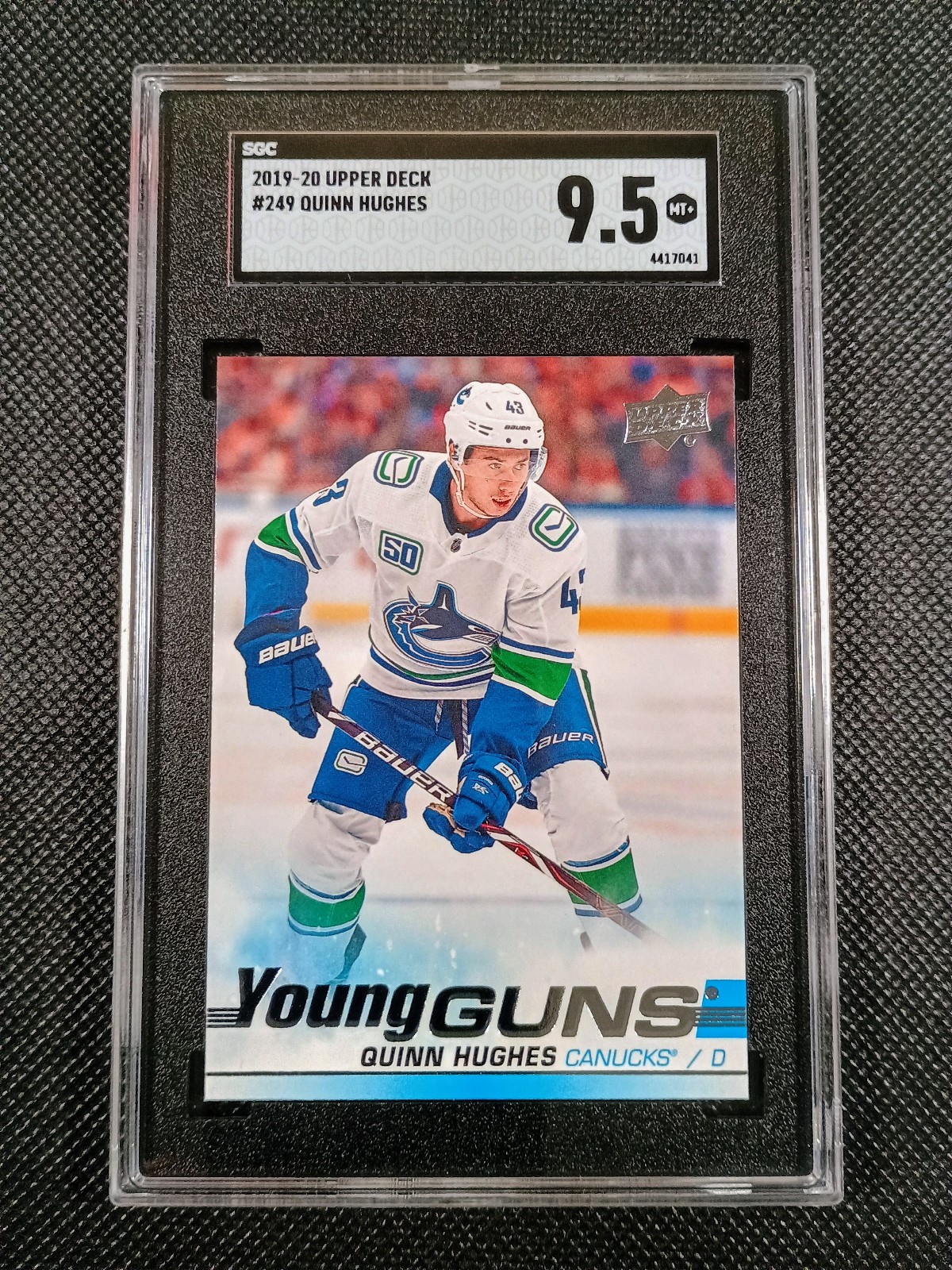 2019-20 Quinn Hughes Upper Deck Young Guns Rookie RC SGC 9.5 MINT+