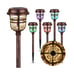 XMCOSY+ Solar Pathway Lights Outdoor, 6 Pack RGBW Solar Outdoor Lights, Auto ...