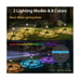 XMCOSY+ Solar Pathway Lights Outdoor, 6 Pack RGBW Solar Outdoor Lights, Auto ...
