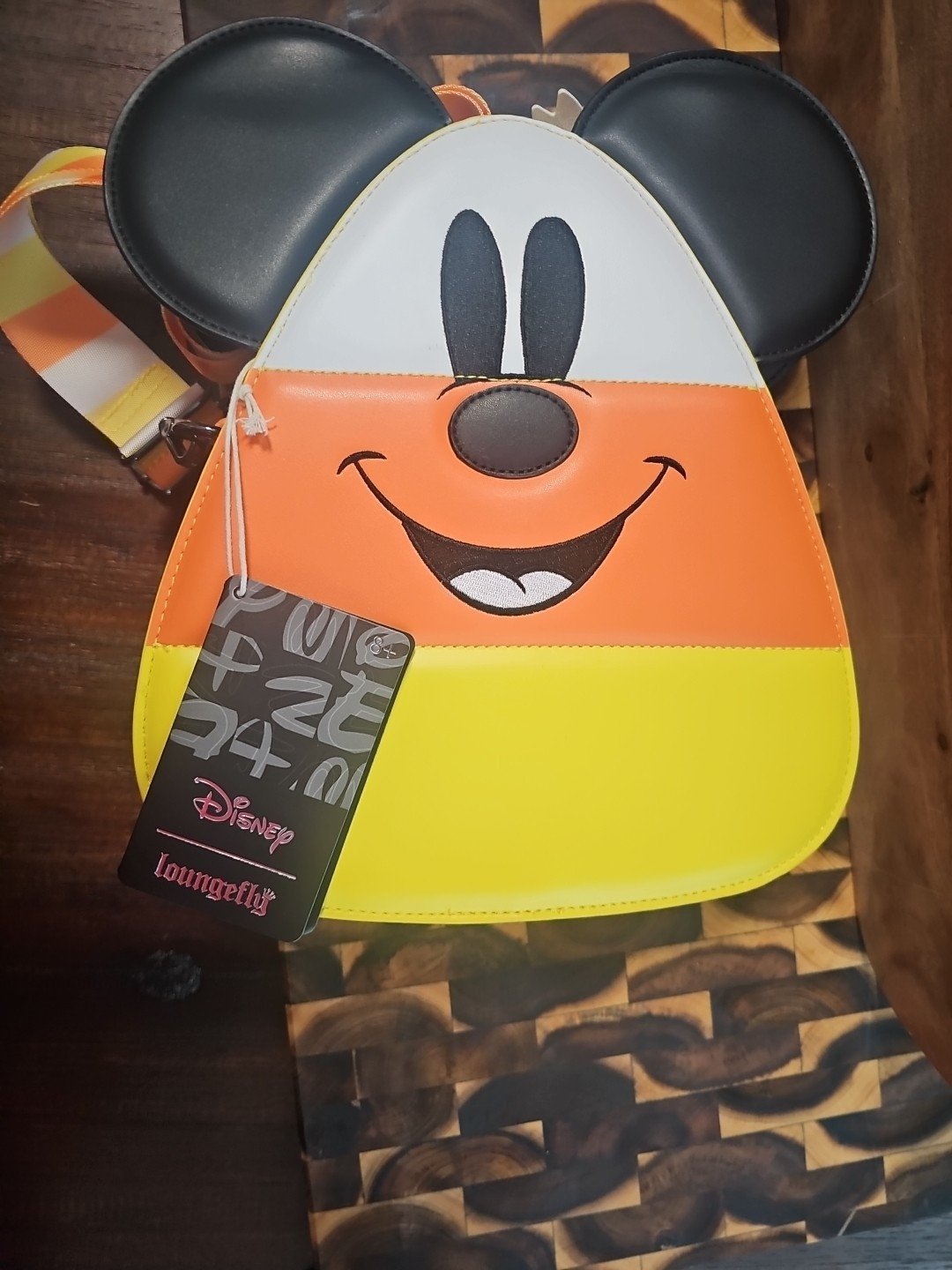 Loungefly Disney Minnie and Minnie Mouse Candy Corn Crossbody Bag