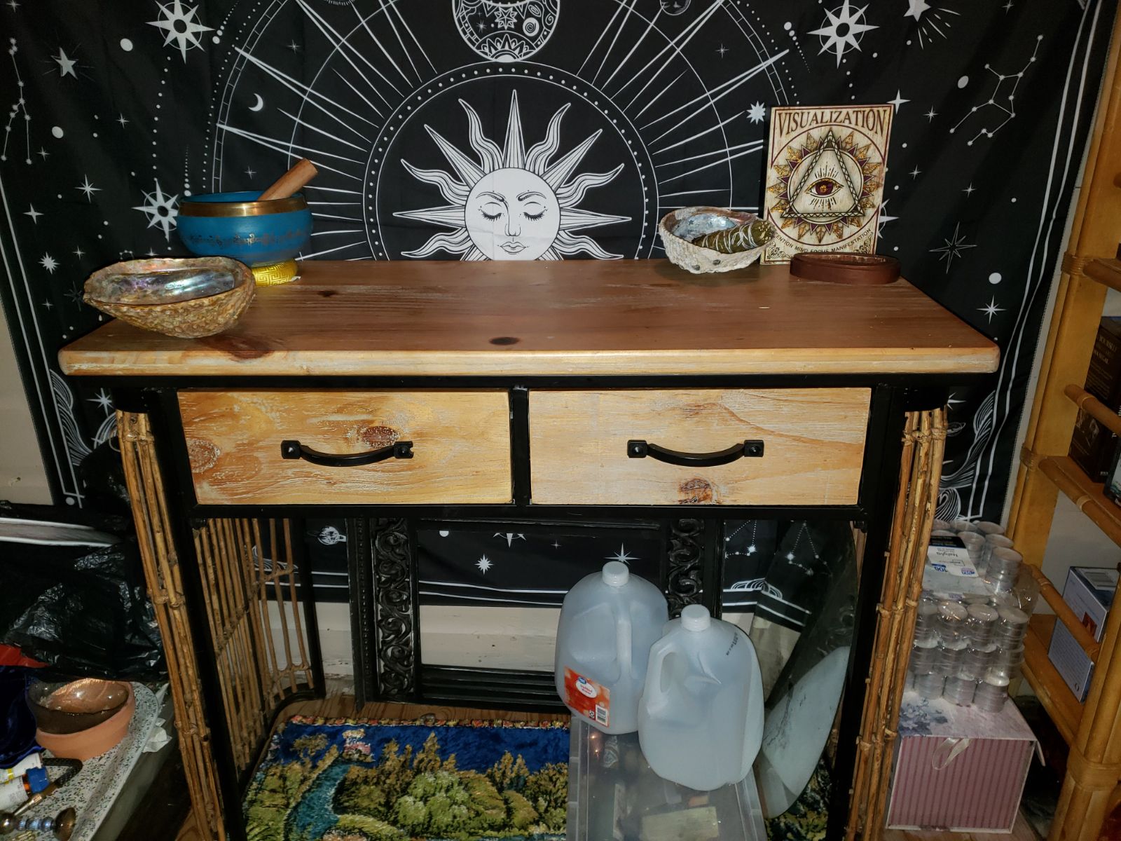 Wicker desk
