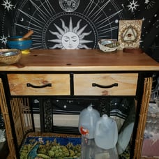 Wicker desk