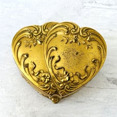 Vintage Wittnauer Diamond Sweetheart Watch Box Double Puffy Heart Shape NO WATCH