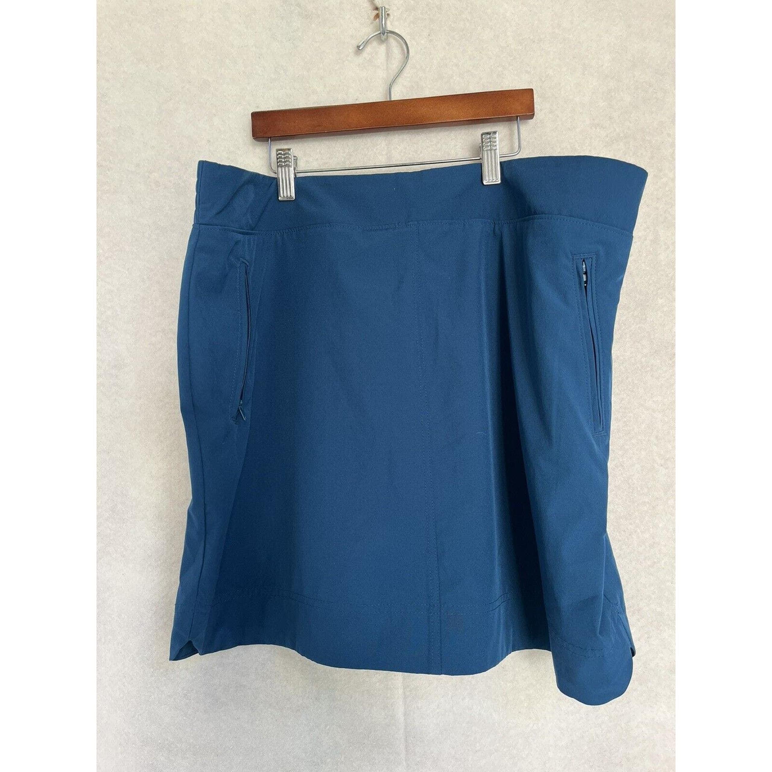 Orvis Slate Blue Athletic Skort Size Extra Large running outdoors