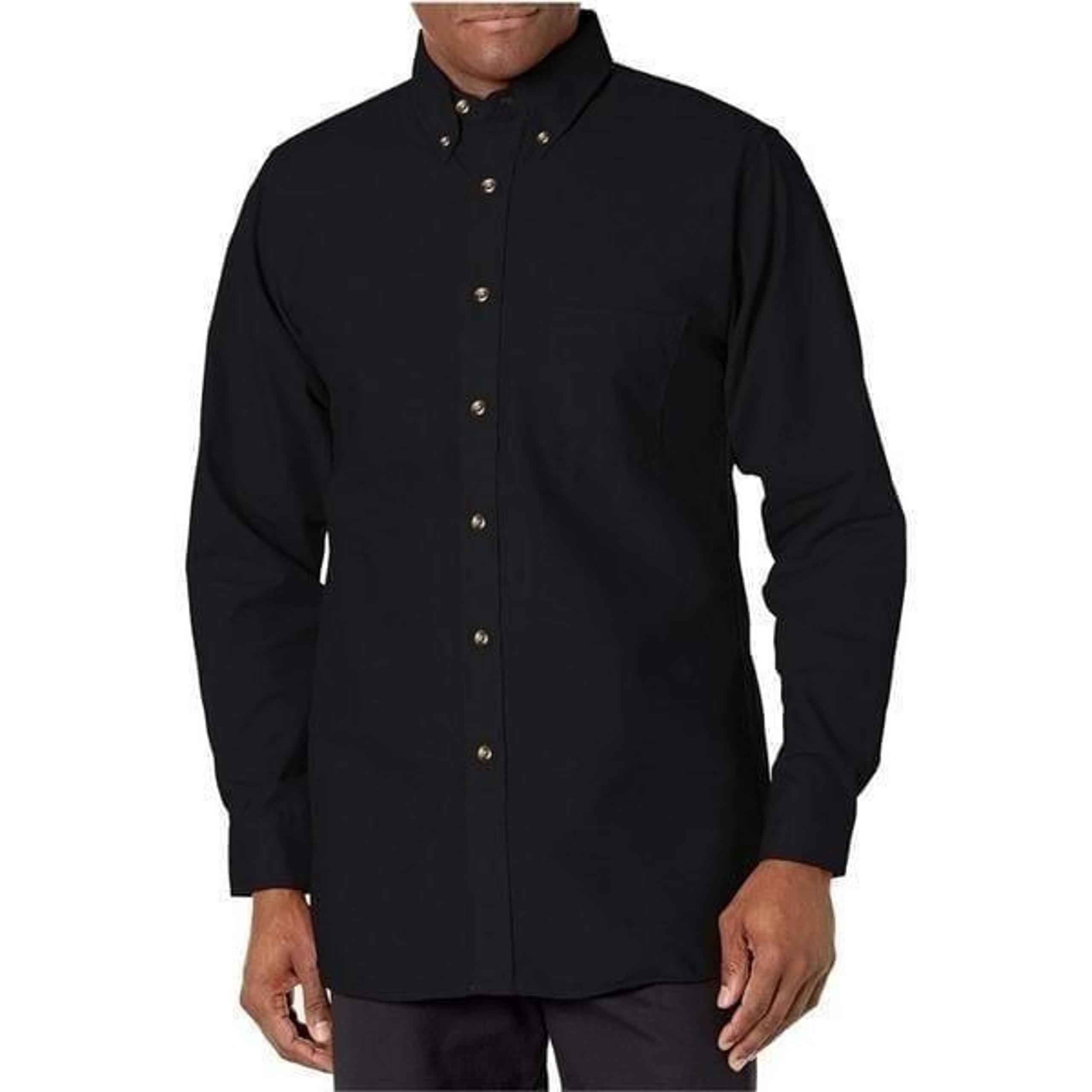 NEW Black Men Red Kap Poplin Dress Shirt 4X