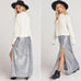 Show me your mumu silver sequin mick skirt