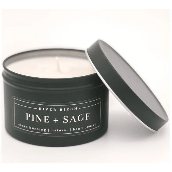 River Birch Set of 3 - 8oz Candles: Pine + Sage/ Coconut Bourbon/ Vanilla Chai H