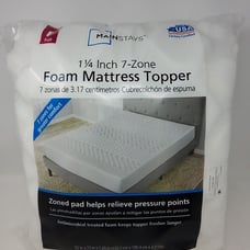 Mainstays 1.25 7-Zone Foam Mattress Topper - Full Size
