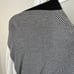 Joan Vass Theodora Black and Ivory Colorblock Poncho Wrap Sweater SZ S/M