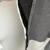 Joan Vass Theodora Black and Ivory Colorblock Poncho Wrap Sweater SZ S/M