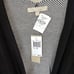 Joan Vass Theodora Black and Ivory Colorblock Poncho Wrap Sweater SZ S/M