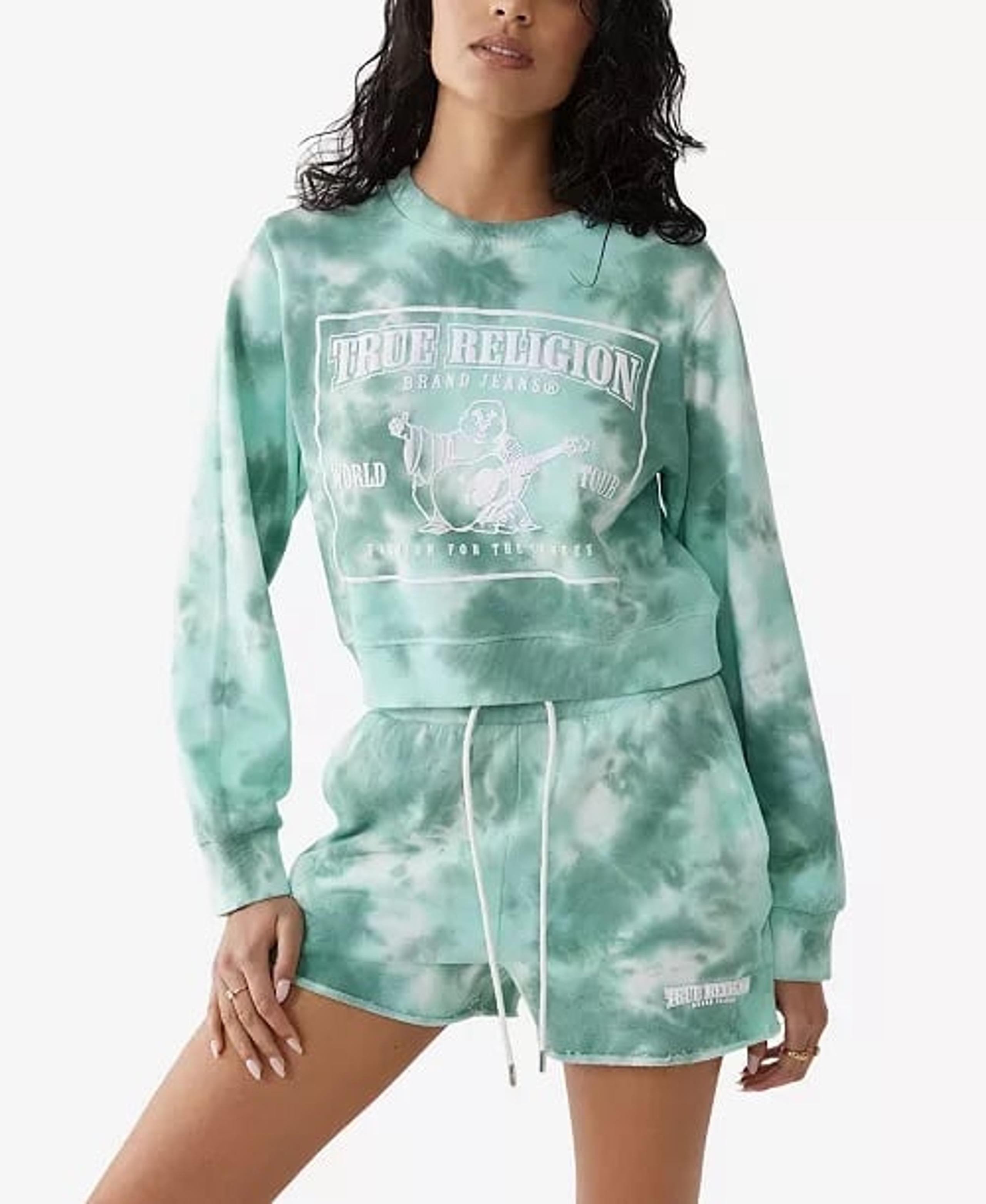 True Religion lounge sweater and shorts set