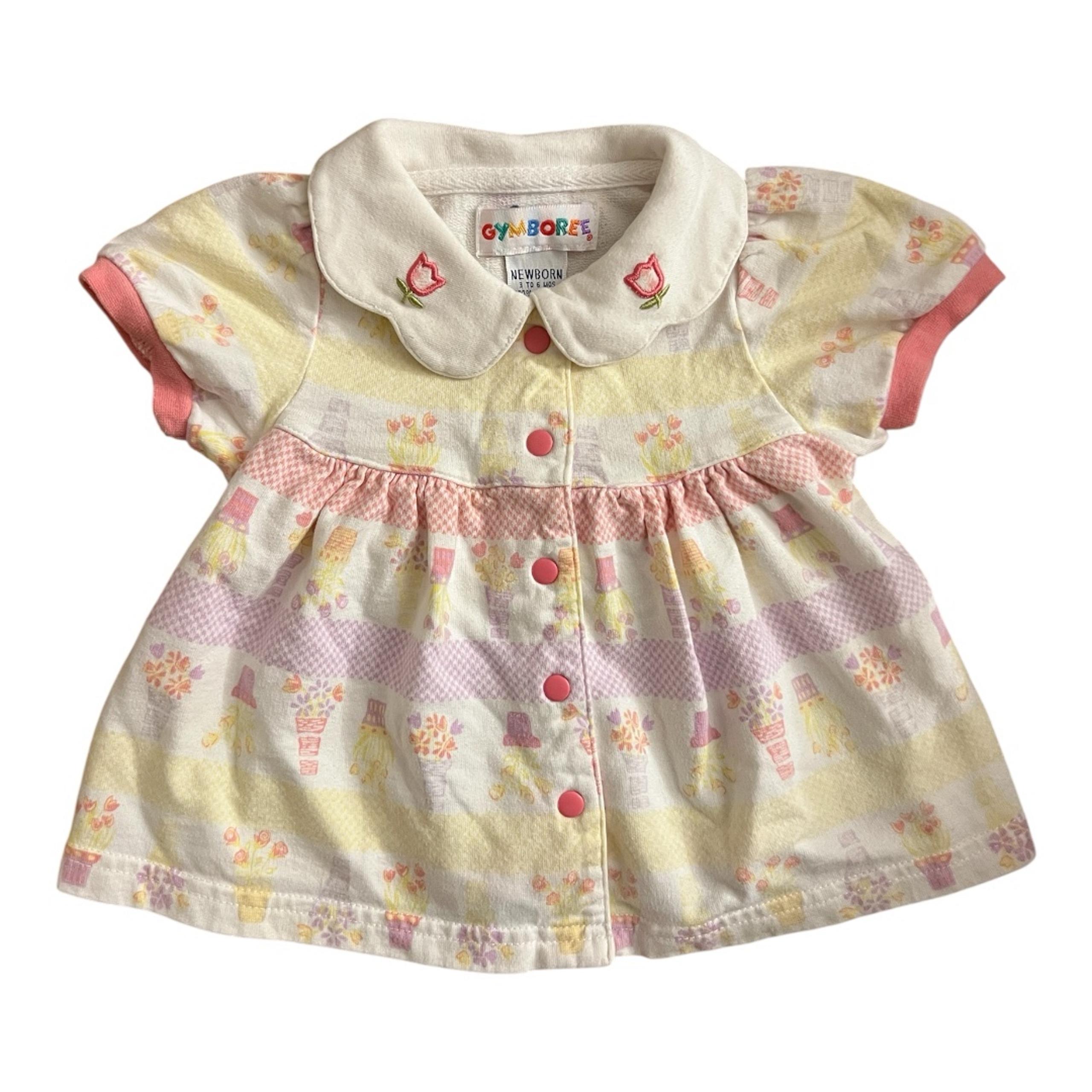 Vintage Gymboree 1998 Garden Secrets Newborn Top