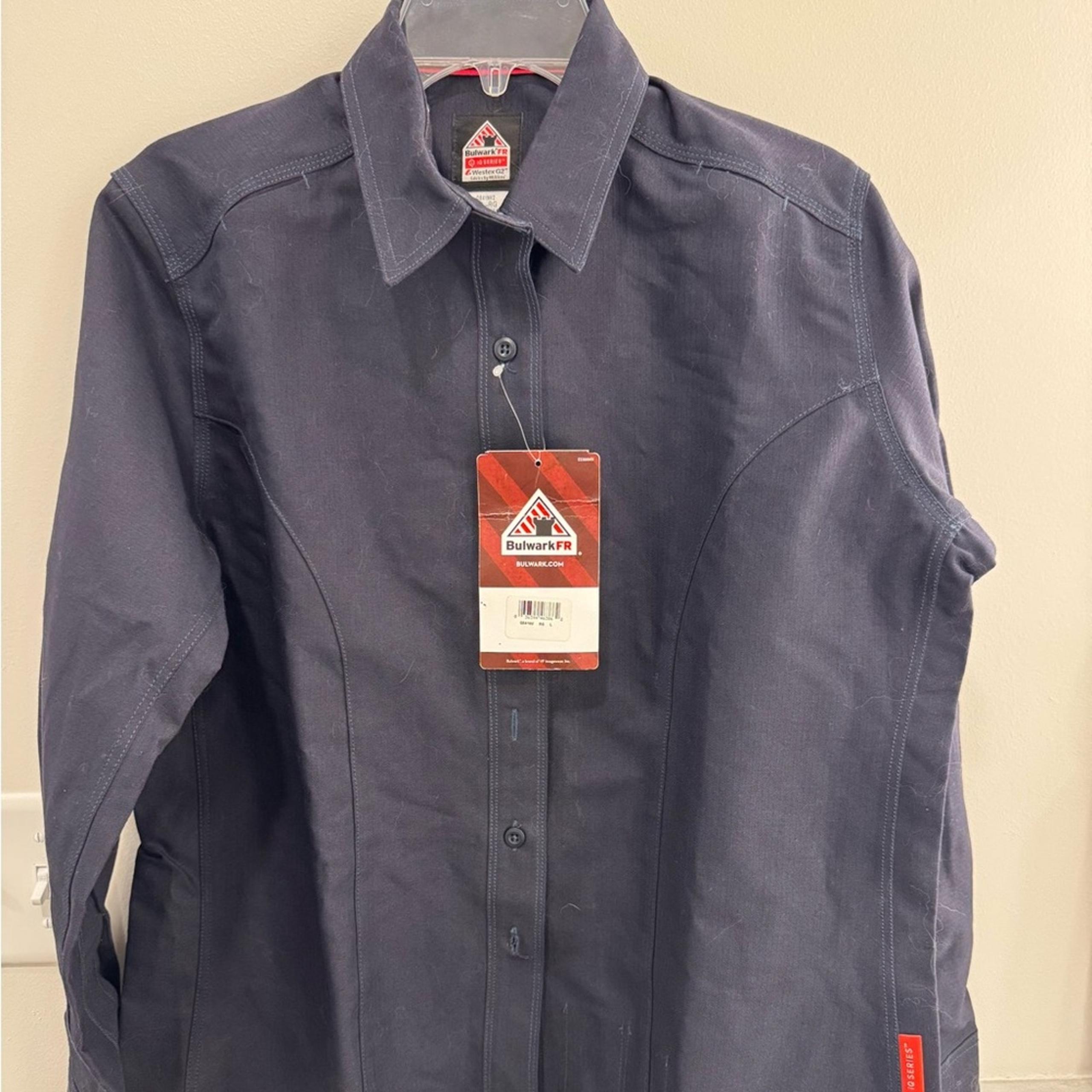 Bulwark FR Flame-Resistant Shirt – Navy Blue ( Women's Large-RG) NWT