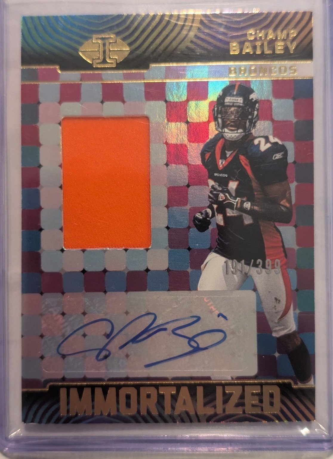 Champ Bailey Immortalized Patch Auto 191/399