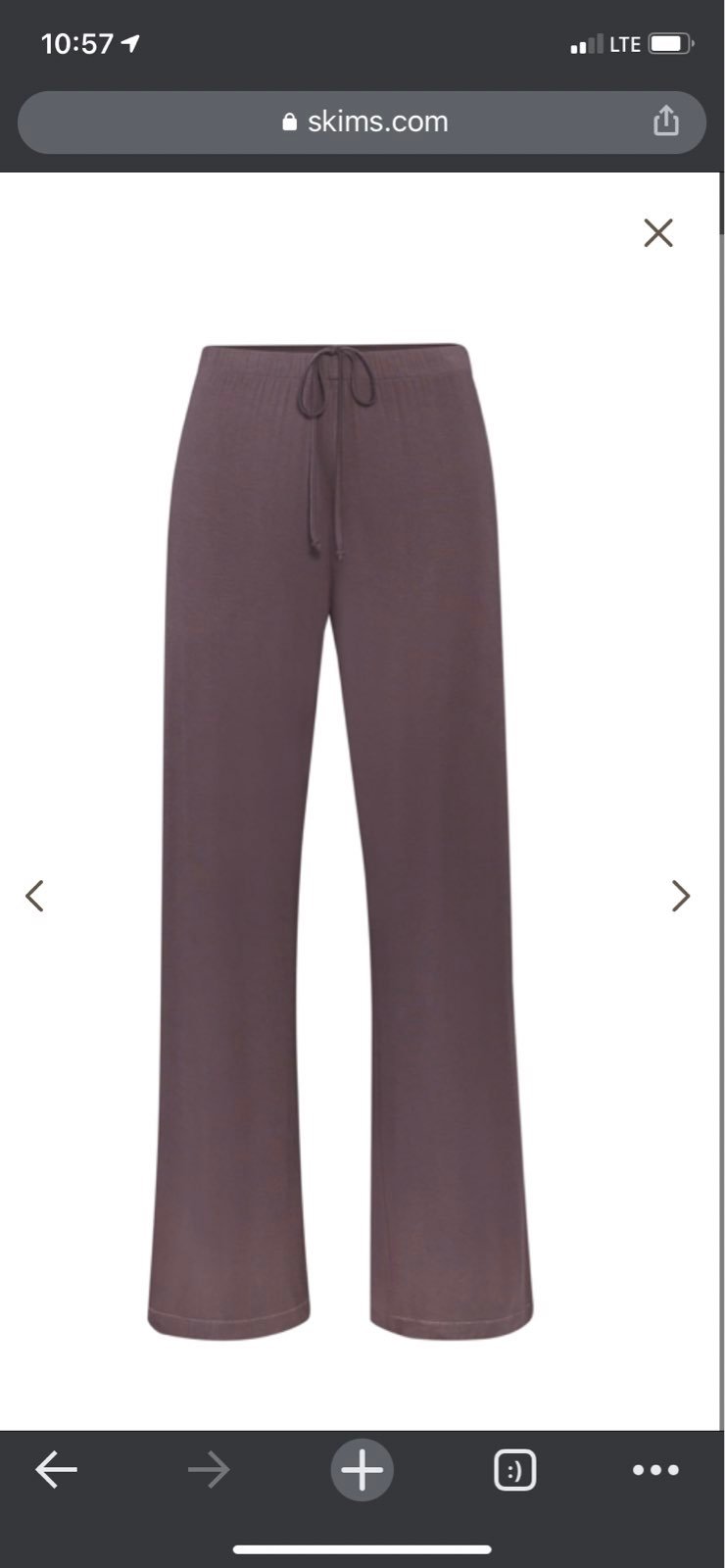 SKIMS sleep pant black size medium