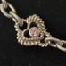 Judith Ripka Sterling Silver Pink Diamonique Double-Sided Heart CZ Chain 18-inch